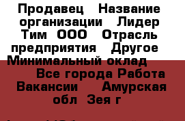 Продавец › Название организации ­ Лидер Тим, ООО › Отрасль предприятия ­ Другое › Минимальный оклад ­ 13 500 - Все города Работа » Вакансии   . Амурская обл.,Зея г.